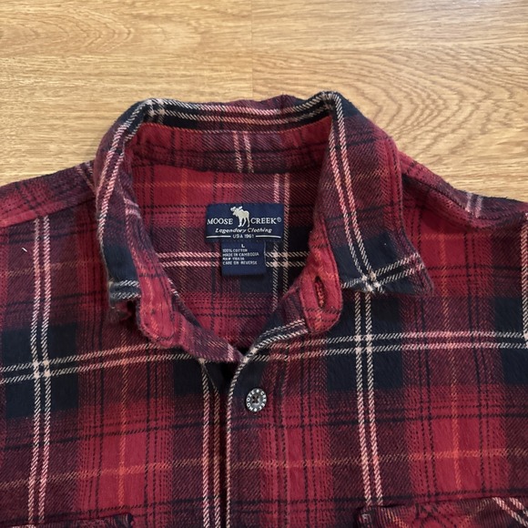 Moose Creek Men's Heavy Flannel Shirt /‎ Shacket Multicolor Plaid Outdoor Cotton - Picture 2 of 8